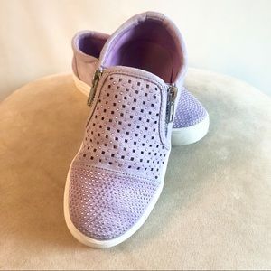 Report Kids Serah Lavender Zipper Sneaker